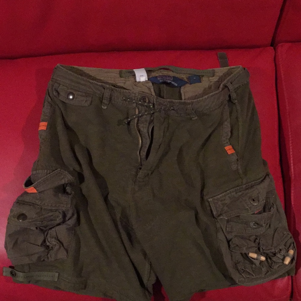 Olive Green Cargo Shorts